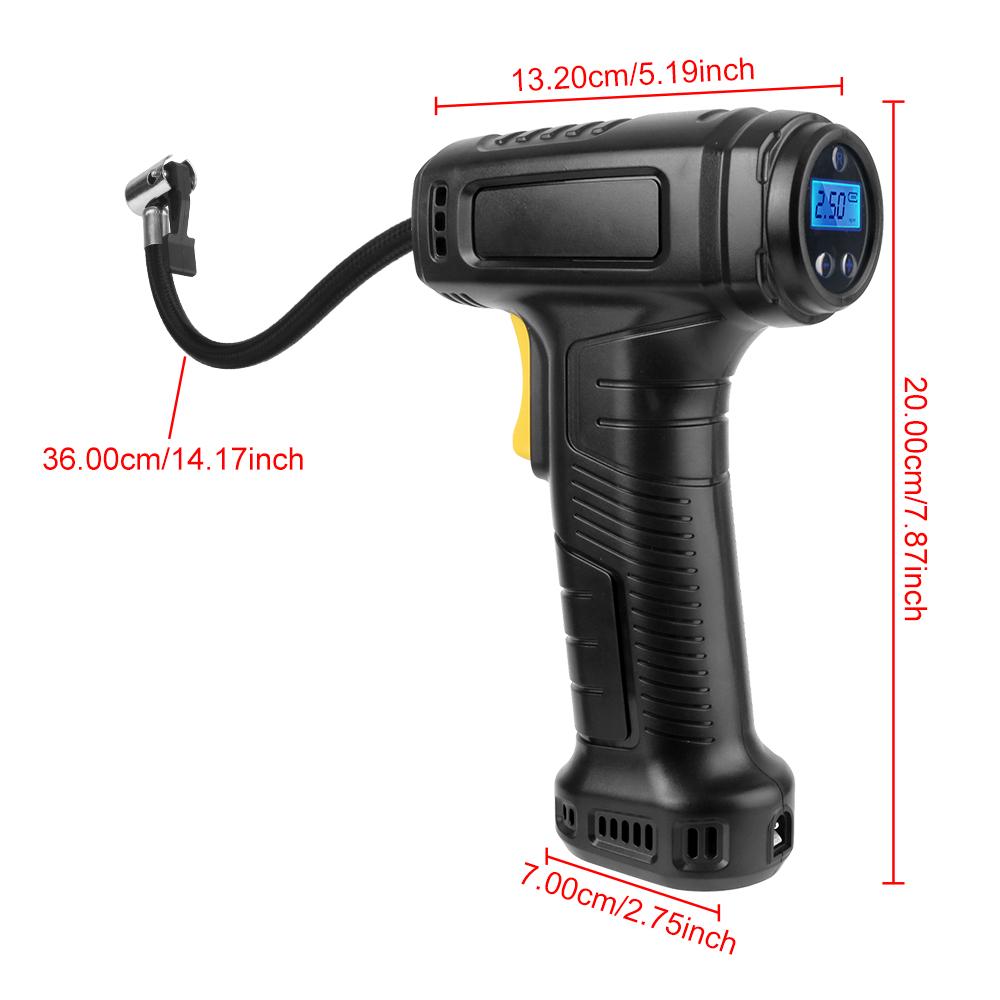 Air Pump Tire Inflatable Pump for Car Bicycle Balls 120W Portable New Air Compressor Wireless/Wired Handheld Tire Accessories Air Pump Tire