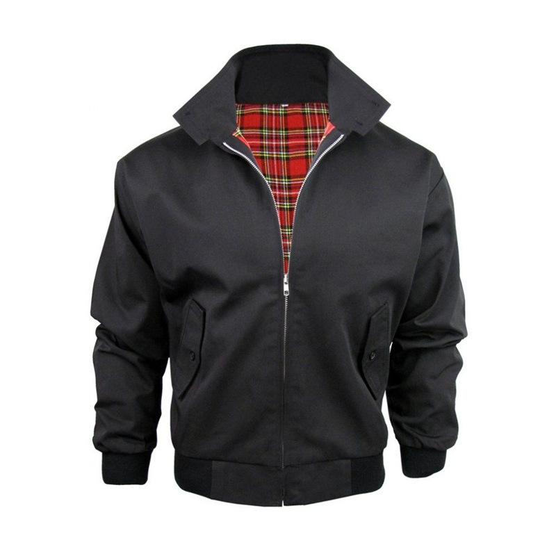 Vintage Bomberjacke European Solid Classic Retro Herren Windbreaker Streetwear Trendy Mäntel Übergröße