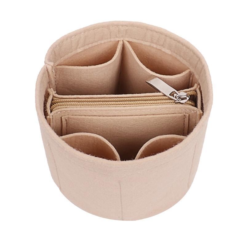 Make Up Bag Women Simple Solid Color Ladies Bucket Felt Convenient Portable Leisure High-capacity Handbag Storage Cosmetic Bags