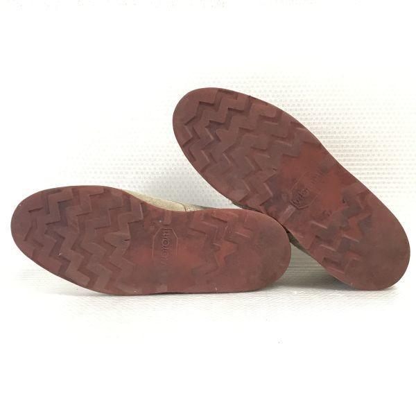 90s USA Made Vintage/COVE SHOE COMPANY/Suede Leather White Bucks Shoes/6.5D/24.5/Beige/Vibram Sole(USED)