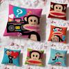 Cute p-Paul Frank Cushion Cover Premium Comfort Reversible Pillow Cove -Two In One Design for Any Room & Car Interior