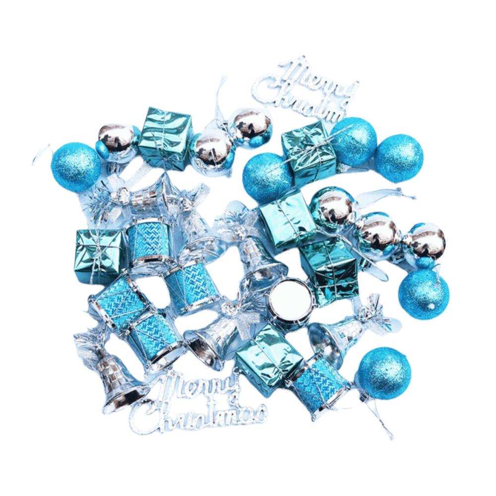 26/32 PCS Boule de Noël Cloche Décoration Suspendue de Noël Multicolore Décoration d'Arbre de Noël Cadeau
