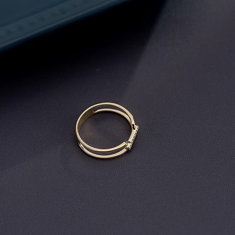 Minimalist S925 Sterling Silver Diamond Index Finger Ring for Women