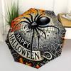 1PC Halloween Spider Automatic Folding Umbrella - Compact 8-Rib Design, Durable Plastic & Iron, Lightweight for Outdoor Daily Use, Festive Gift007