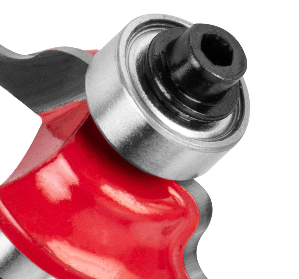 Shaped cutter with bearing, decorative, HM, 25.7 x 9.7 mm, 8 mm shank