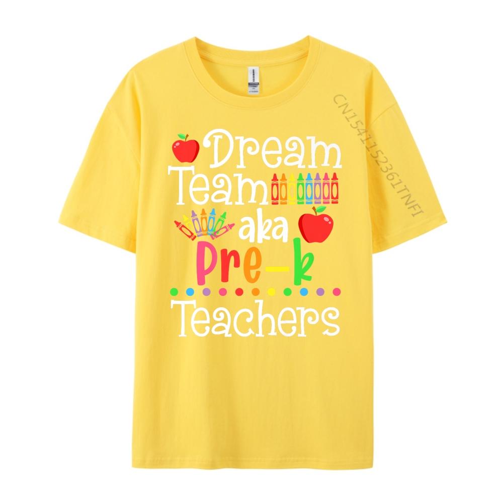 Dream Team Aka Vorschullehrer Shirt Zurück zur Schule Herren Grafik T-Shirts Kurzarm T-Shirt Herren Große Größe Vintage