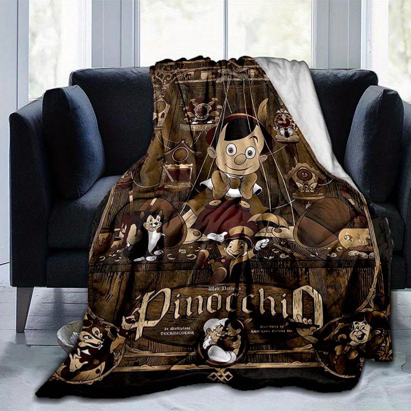 1pc, Pinocchio-Inspired Home Decor Blanket, Cozy Flannel Blankets for Bedroom, Living Room, Travel, Camping