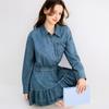 LEDIN Fashion Denim Shirt Dress