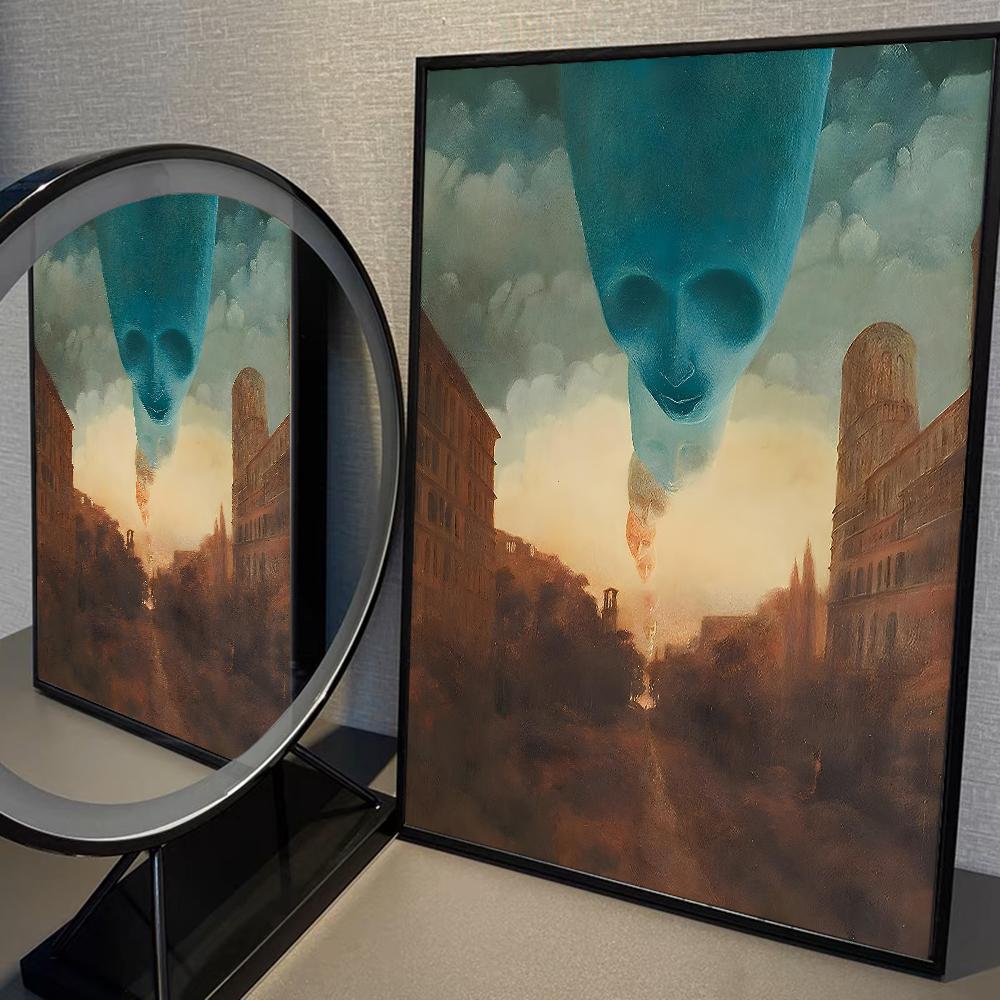 

Искусство Здзислава Бексински DIY липкий постер необычная наклейка на стену для гостиной бар украшение настенный декор 21cm×30cm NoFrame