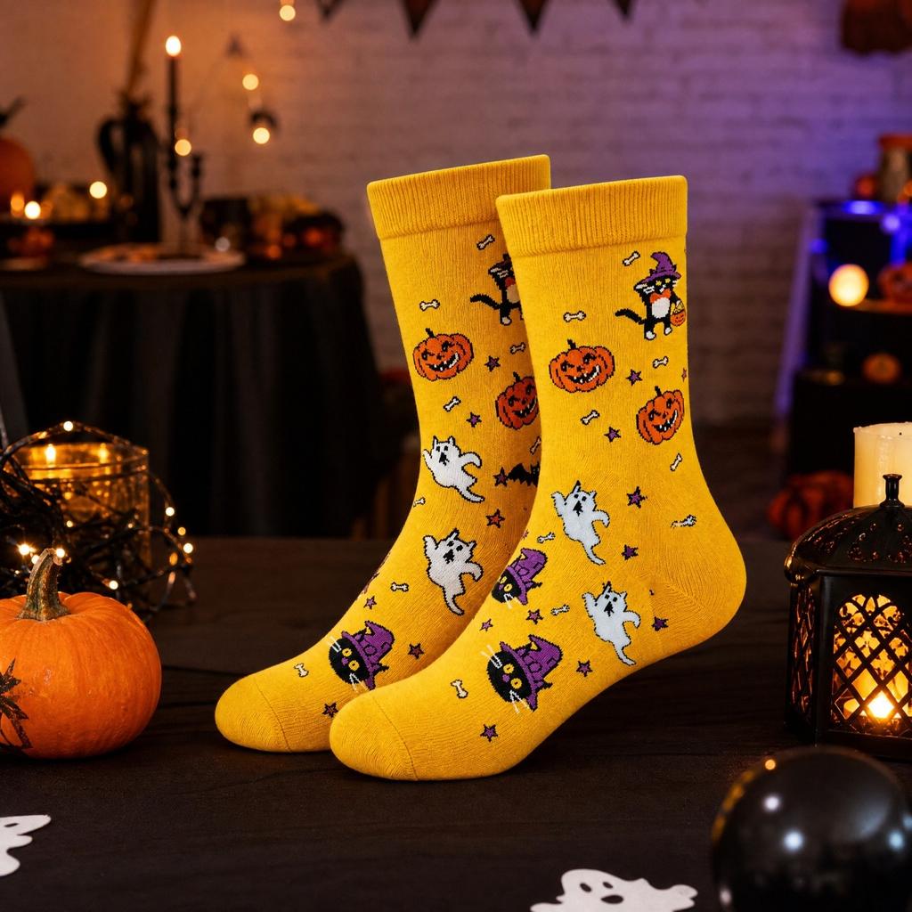 Unisex Halloween Socks for Fall and Winter – Mid-Calf Length, Comfort Fit