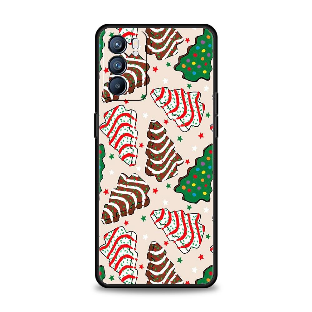 Cartoon Christmas Phone Case For Oppo Reno13 Reno12 Reno11 F Reno10 Pro A54 5G Find X5 A53 A52 A9 A17 A78 4G A79 A80 A98 Cover
