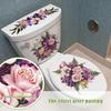 Toilet Sticker Flower Butterfly Sticker Bathroom Self-Adhesive Painting Waterproof Sticker Toilet Cover Bathroom Wall Sticker