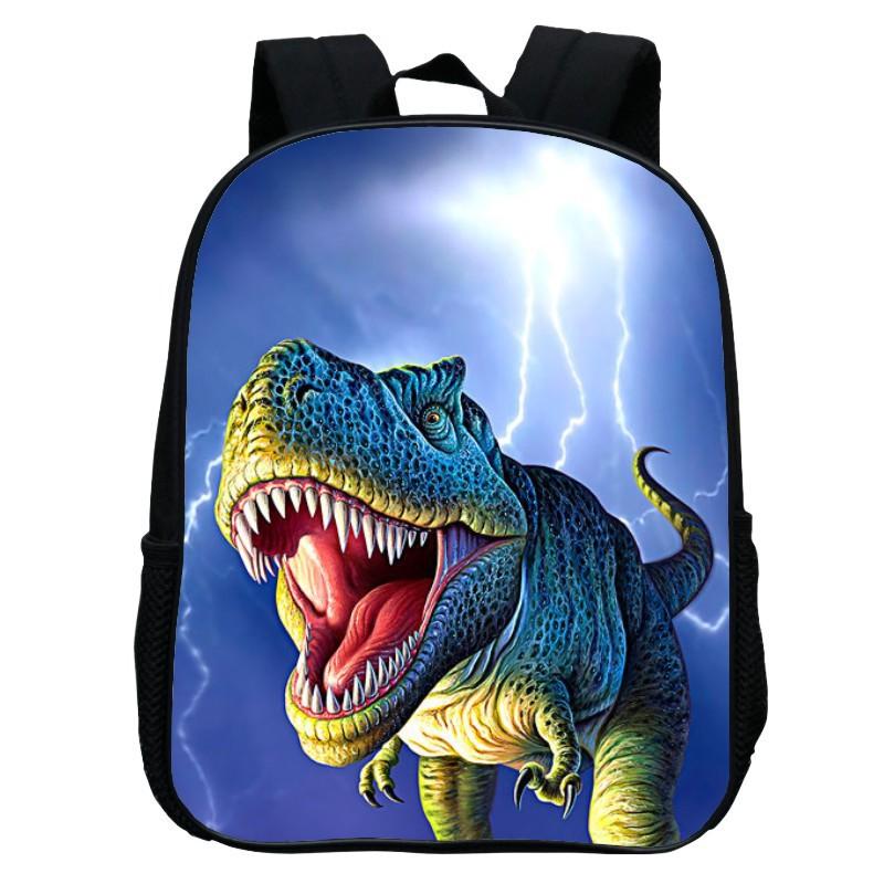 Gedruckter Tier-Dinosaurier Schulranzen Cartoon Tyrannosaurus Rex 17 Zoll Rucksack Leicht Lässig Herren