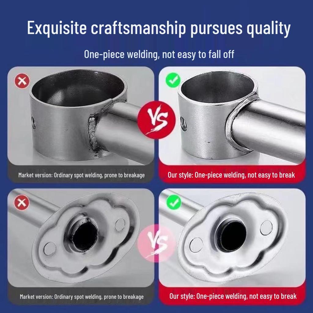 Stainless Steel Ceiling Mounted Clothes Drying Rack Flange Rod 