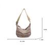 Simple and Stylish Canvas Shoulder Bag with Adjustable Strap, Stitched Embroidery, Foldable and Spacious