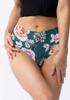 Women's High-waisted Brazilian Briefs In a Floral Print Tea Rose Simple Brasil Maxi