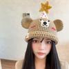 Trendy 2025 Handmade Knitted Cartoon Bear Wool Hat – Perfect Gift for Besties