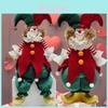 Charmante Handgefertigte Clownfigur Für Weihnachtsdekoration Plüschmaterial Festliches Geschenk Ideal Für Feiertagsstimmung
