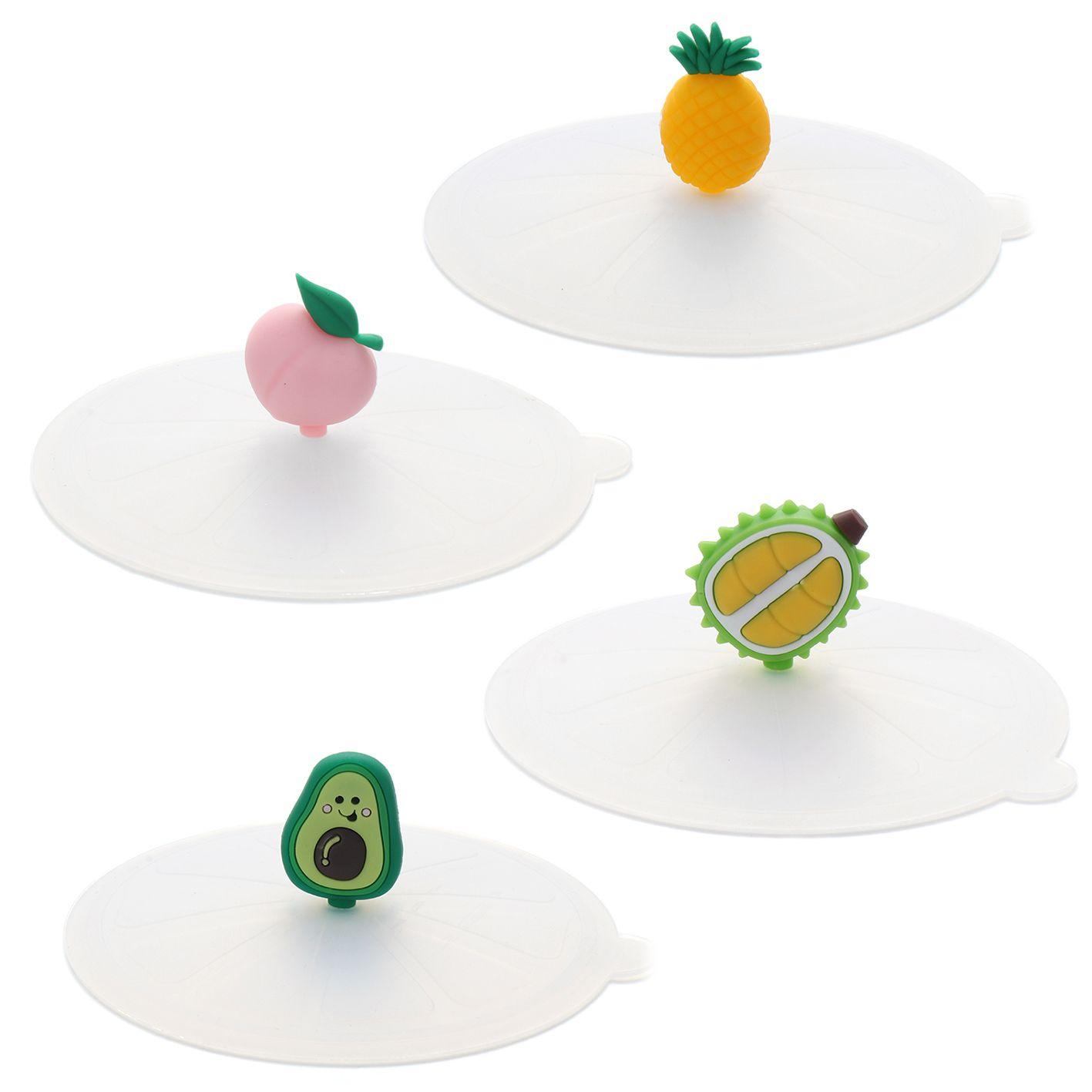 

4PCS New Reusable Cap Dustproof Leakproof Suction Cup Cover Silicone Cup Cover