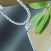 Orchid Niche Silver Bell Beaded Bracelet - Versatile, Handmade, Fashionable, Simple Design