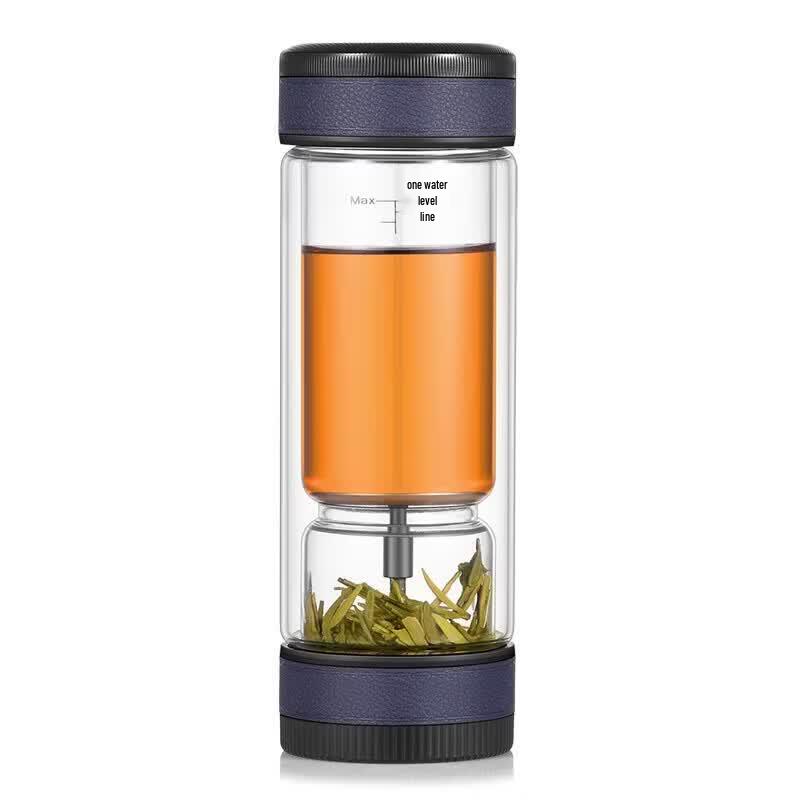 Tea Love Double-Wall Glass Tea Infuser Bottle