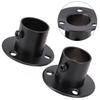 2pc 19-32mm Flange Rail Rod Bracket Flange Seat Wardrobe Hanger Pole Socket End Support Fixing Hardware Closet Rod Holder