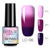 LILYCUTE 7ml Thermal Gel Nail Polish 3 Layers Temperature Shiny Color Changing Semi Permanent Soak Off UV Gel Polish Varnish Base Top Gel Nail Art DIY
