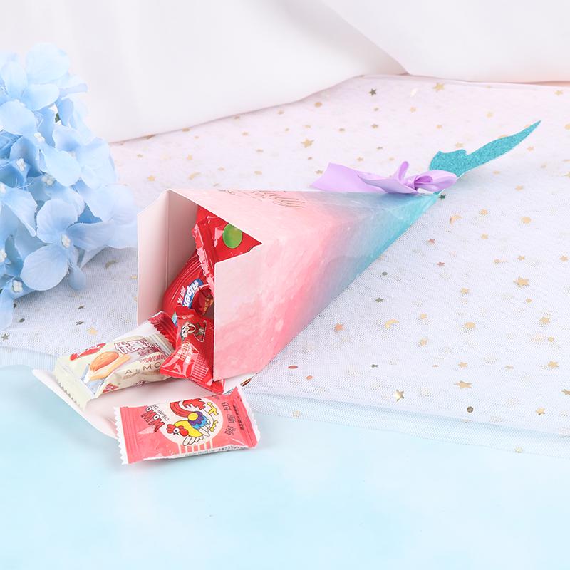 10Pcs Mermaid Candy Boxes Colorful Mermaid Tail Bow Knot Box Wedding Gift Bag TK 10Pcs Mermaid Candy Boxes Colorful Mermaid Tail Bow Knot Box Wedding Gift Bag TK