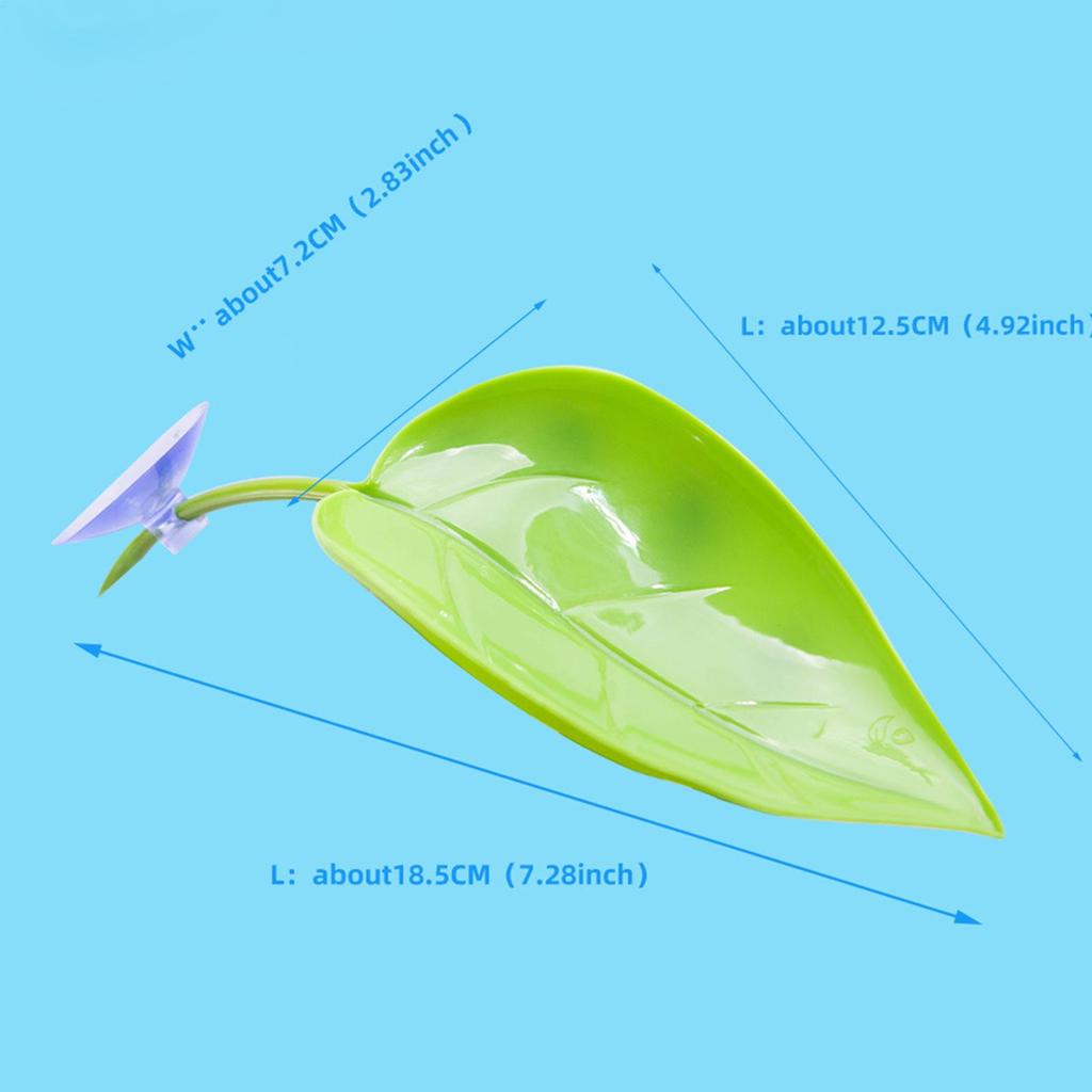 3Pcs Turtle Basking Leaf Shape Bearded Basking Platforms With Suction Cups Tree Frog Tank Accessories Tank Decoration