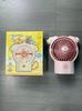 Taiwanese Style Portable Mini Desktop Fan - Three Speed, USB Rechargeable, with Cute Cheese Pet Design.