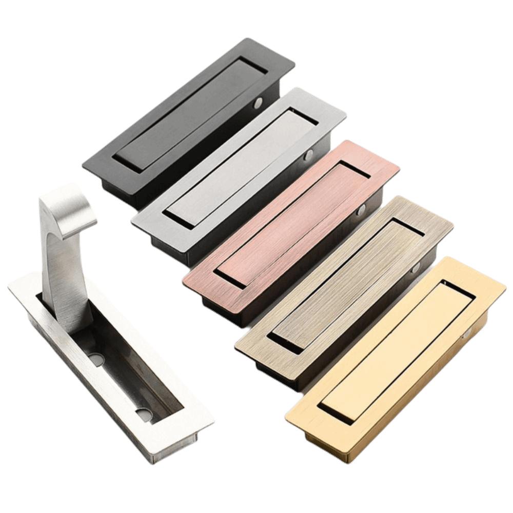 Door Stainless Steel Cabinet Door Handle Hidden Invisible Drawer Handle Embedded Durable Concealed Handles Sliding Door