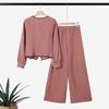 ZANZEA Damen Langarmbluse und Hose Elegante zweiteilige Anzugsets