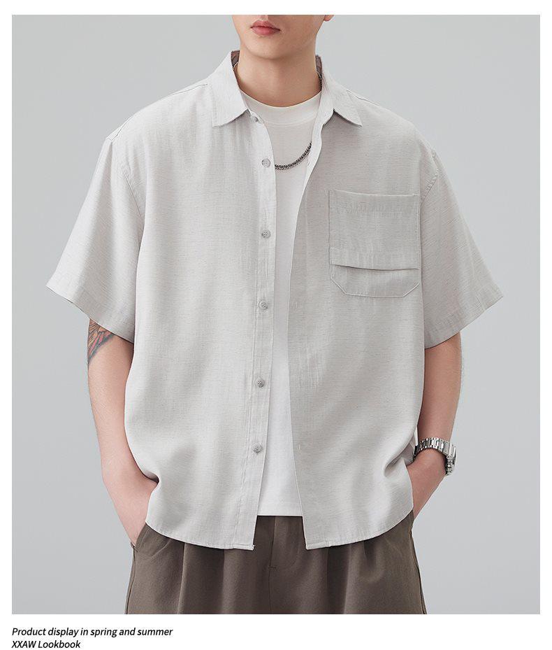 Men's 2026 Trendy Japanese Style Retro Loose Short Sleeve Polo Shirt