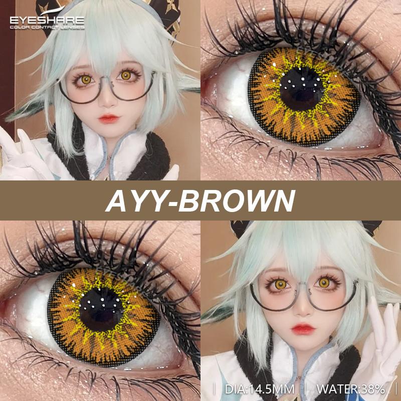 Eyeshare 1 para kolorowych soczewek kontaktowych do cosplayu dla oczu Anime Cosplay Softlens Y2K Koreańskie soczewki do makijażu oczu