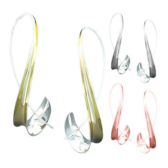 1 Pair Women Ear Hook Retro Geometric Alloy Smooth Polished Lightweight Hanging Earrings for Everyday Wear Parties And Special Events