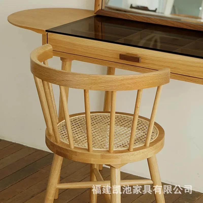 Massivholz Esszimmerstuhl Vintage Windsor Stuhl Netz Roter Rücken Vintage Möbel Home Stay Rattan
