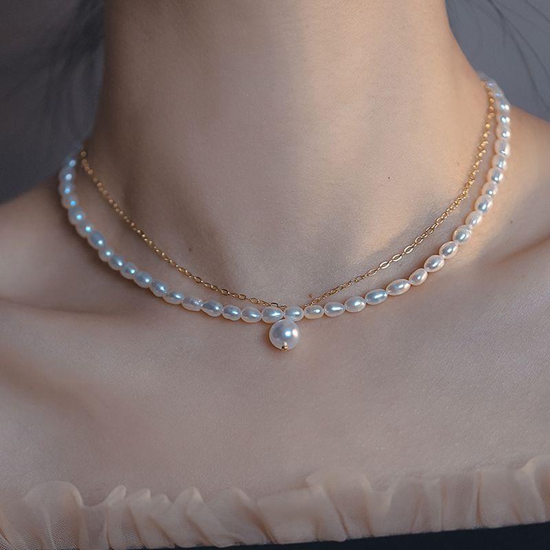 100% Natural Freshwater Pearl 14K Gold Filled Female Chains Necklace Promotion  For Women Valentine's Day Gifts No Fade
