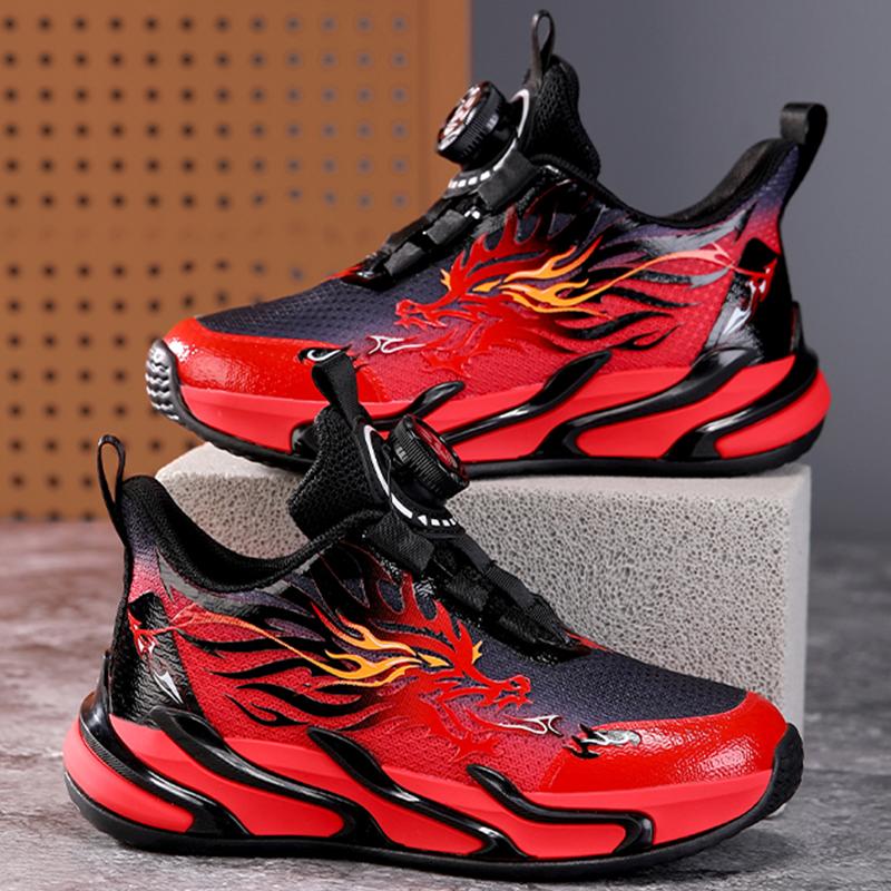 Fashion Children Walking Shoes 2025 Spring New Breathable Comfort Colorful Sports Shoes Mesh Rotating Buckle Running Shoes Kids