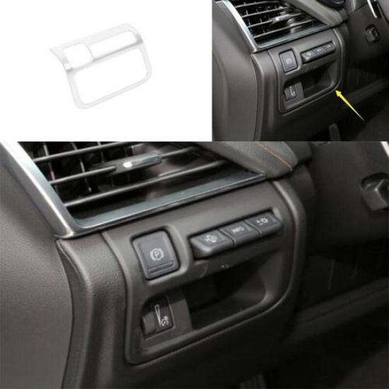 1pcs Silver Steel Car Headlight Switch Control Frame For Cadillac CT5 -