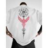 2026 Hot Sale Norse Viking Raven and Rune Print On Premium Soft Cotton Mens T Shirt Perfect for Summer Streetwear and Urban Outings Top