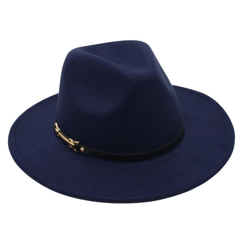 Photography Top Hat Belt Buckle Jazz Hat Men And Women Felt Hat Plush Hat Fedora Hat Metal