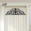 Anti Rust Iron Decor Metal Scroll Wall Art Black Decor 2D Sculpture for Ready To Hang Art Living Room Elegant Home Hallway Front Porch Bedroom