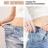 2pair Skirt Pants Tighten Waist Brooches Jeans Adjustable Waist Clip Button Pearl Women's Brooch Set DIY Clothing Accessories