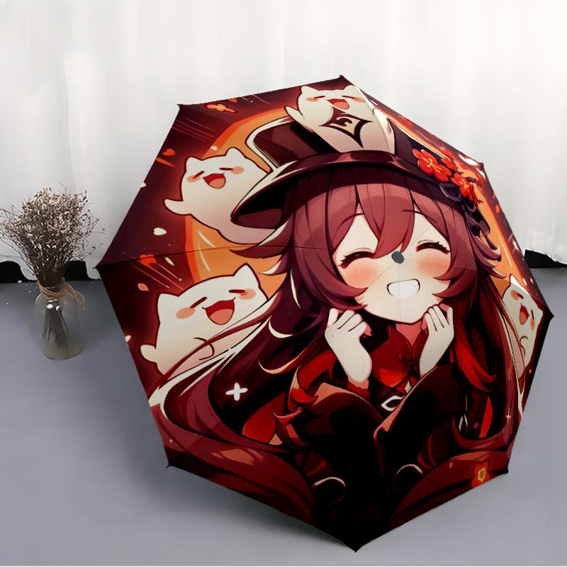 1pc Genshin Impact2 Umbrella, Sun Protection, And UV Shielding. It Has Eight Sturdy Ribs for Outdoor Use And Perfect Gift