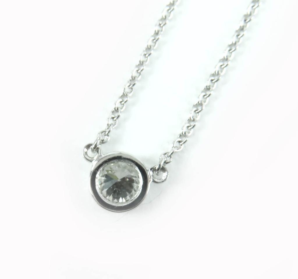 Great TIFFANY&Co. Necklace By the Yard 0.23ct /I/ VVS1/ 3EX NONE 74960847 PT950 Used