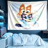 Bluey Print Tapestry, Lightweight Wall Hanging, for Bedroom, Dorm, Living Room, Home Art Decor, Birthday Christmas Gift for Friends
