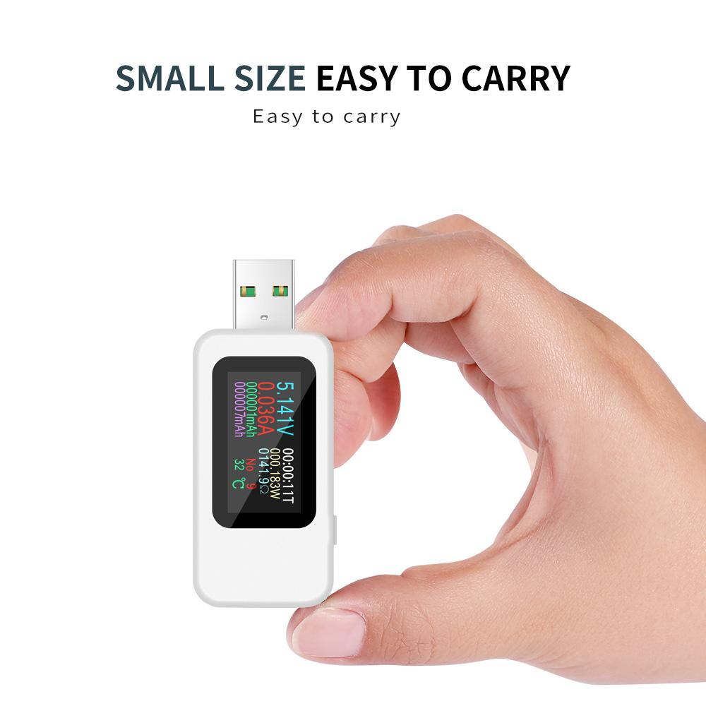9/10 in 1 DC USB Tester Current 4-30V Voltage Meter Timing Ammeter Digital Monitor Cut-off Power Indicator Bank Charger