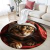 Cats pattern round rug,Carpet Rug for Living Room Bedroom Playroom ,Non-slip Floor Mat,Holiday Gifts and Birthday Gifts.