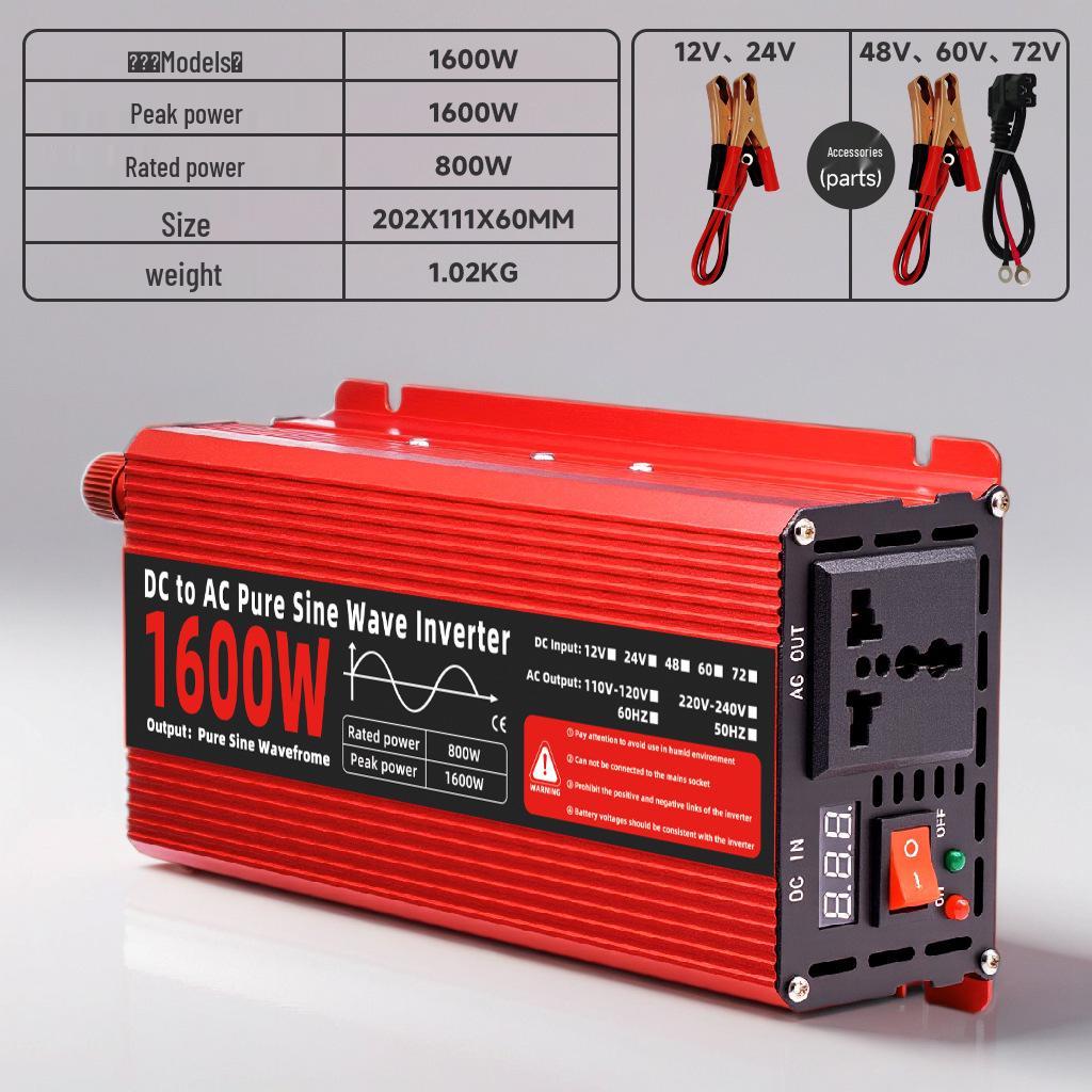High Power 12V/24V to 220V Pure Sine Wave Car Inverter - Intelligent Converter