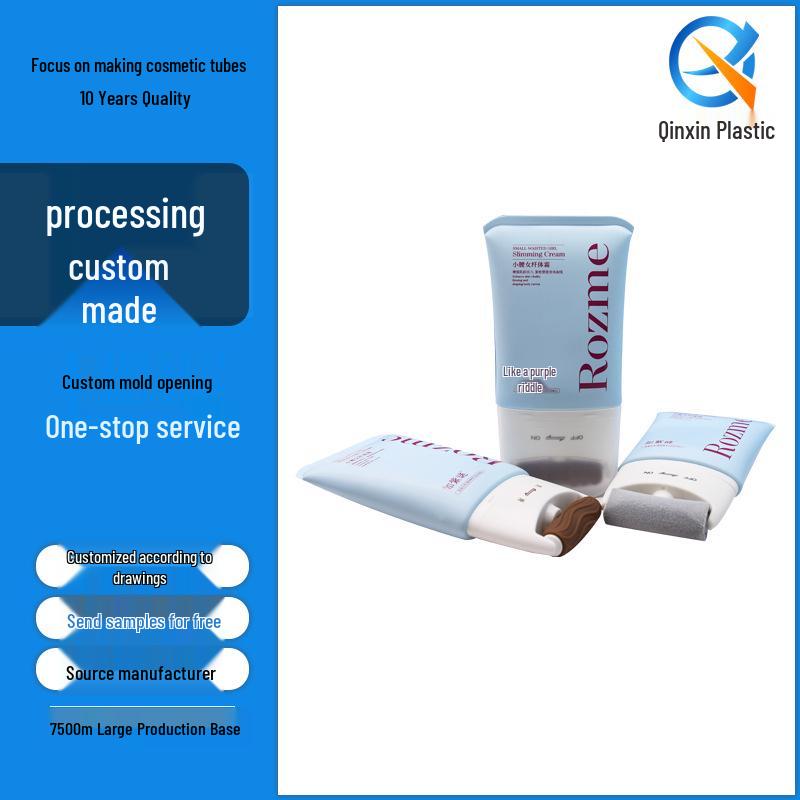 

55mm Flat Massage Head & Tube for Body Care Liquid Dispensing 50mm Diameter